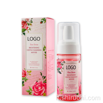 Detergente in schiuma con schiuma di aminoacidi alla rosa Detergente viso